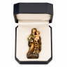 Hl. Josef mit Jesuskind als handbemalte Miniatur-Holzfigur im Etui