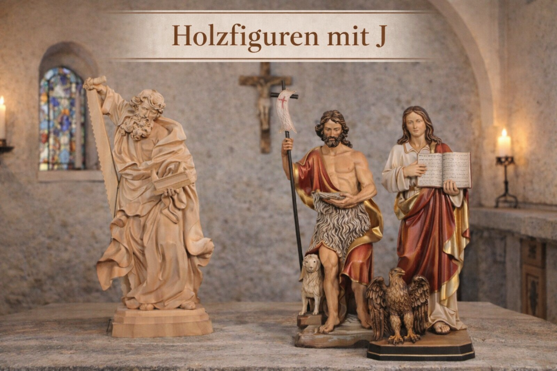 Hl. Josef - Hl. Johannes- Hl. Jakobus - Holzgeschnitzt