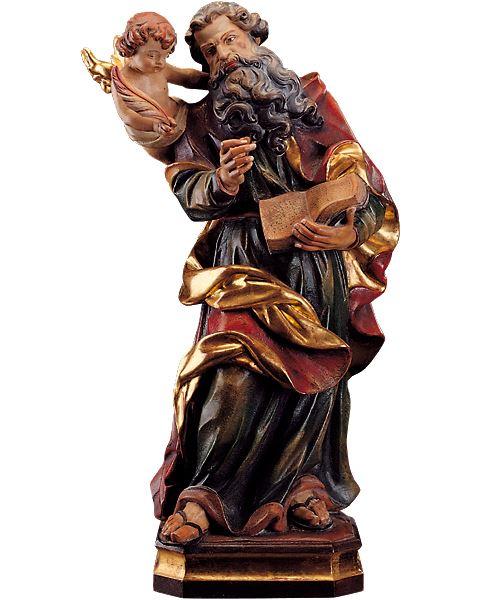 hl matthäus evangelist holzfigur mit engel