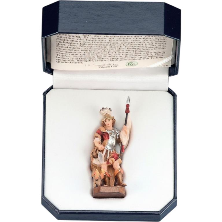 Schwanthaler Hl. Florian als handbemalte Miniatur-Holzfigur mit Etui