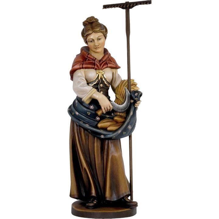 Hl. Notburga-Bäuerin - Holzfigur geschnitzt
