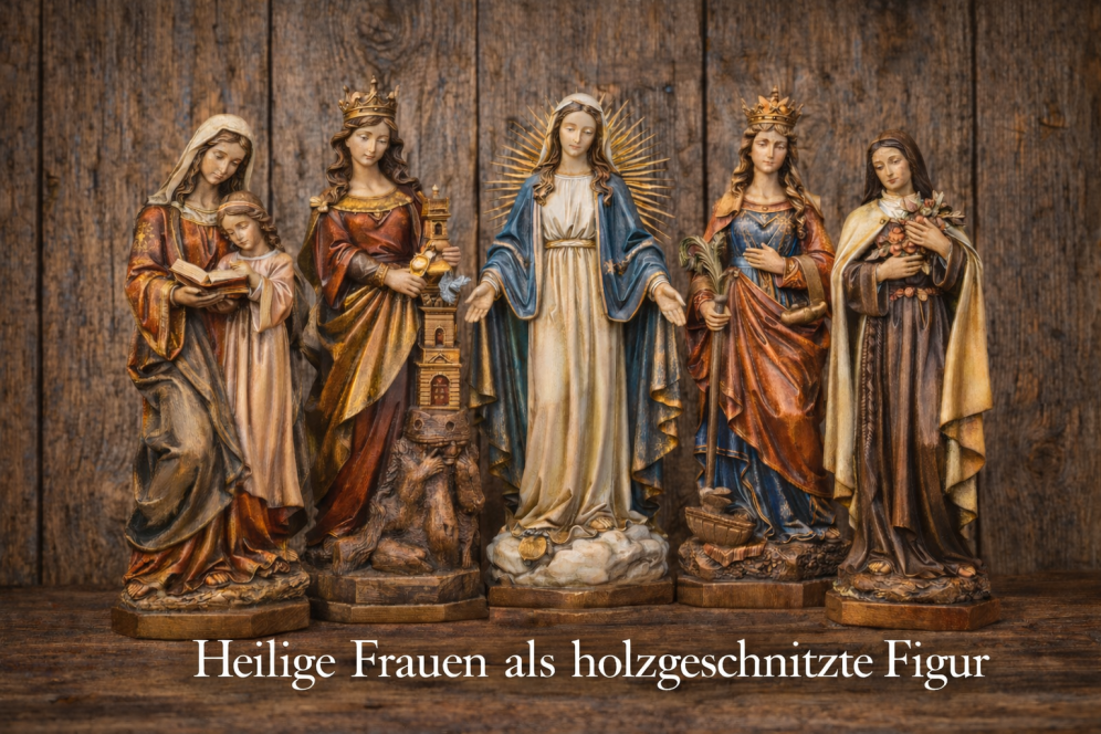 Heilige Frauen als Holzfiguren