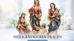 Heiligenfiguren Frauen aus Holz – hochwertige geschnitzte Holzfiguren weibliche Heilige modern gestaltet