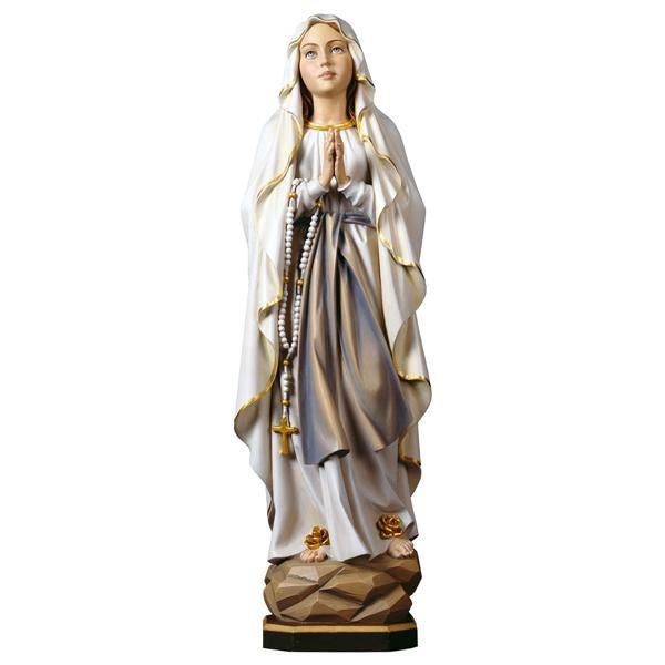 madonna von lourdes ohne krone holz geschnitzt marienfigur betend