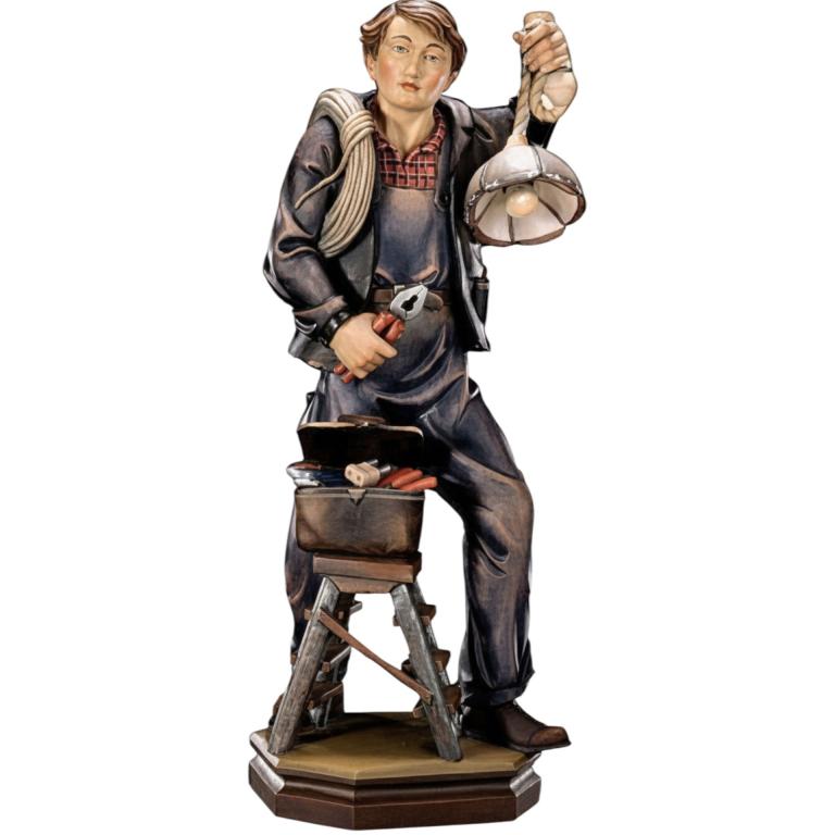 Elektriker - Holzfigur geschnitzt