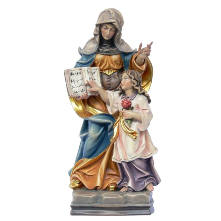 hl anna mit kind holzfigur geschnitzt