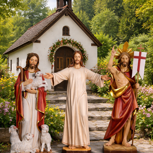 Jesusfiguren aus Holz geschnitzt -Heiligenfiguren
