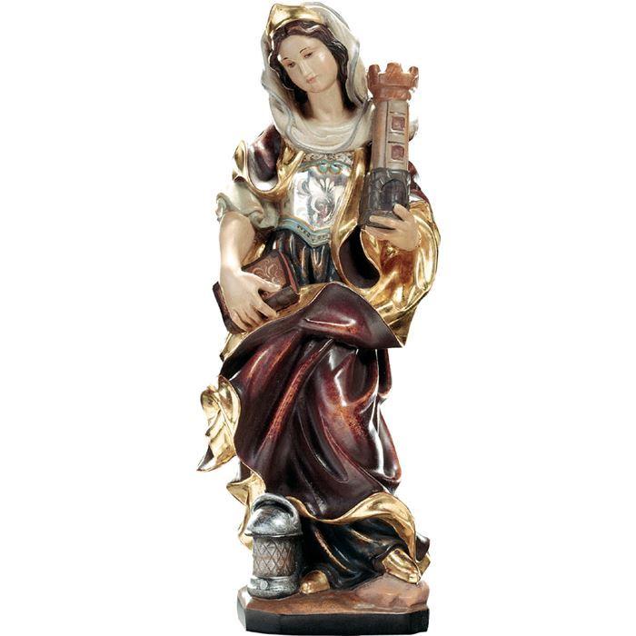 hl barbara nothelfer holzfigur mit turm