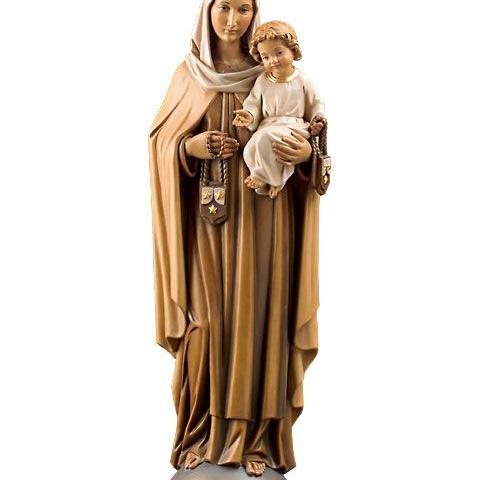 Detailansicht Jungfrau vom Berge Karmel Holzfigur