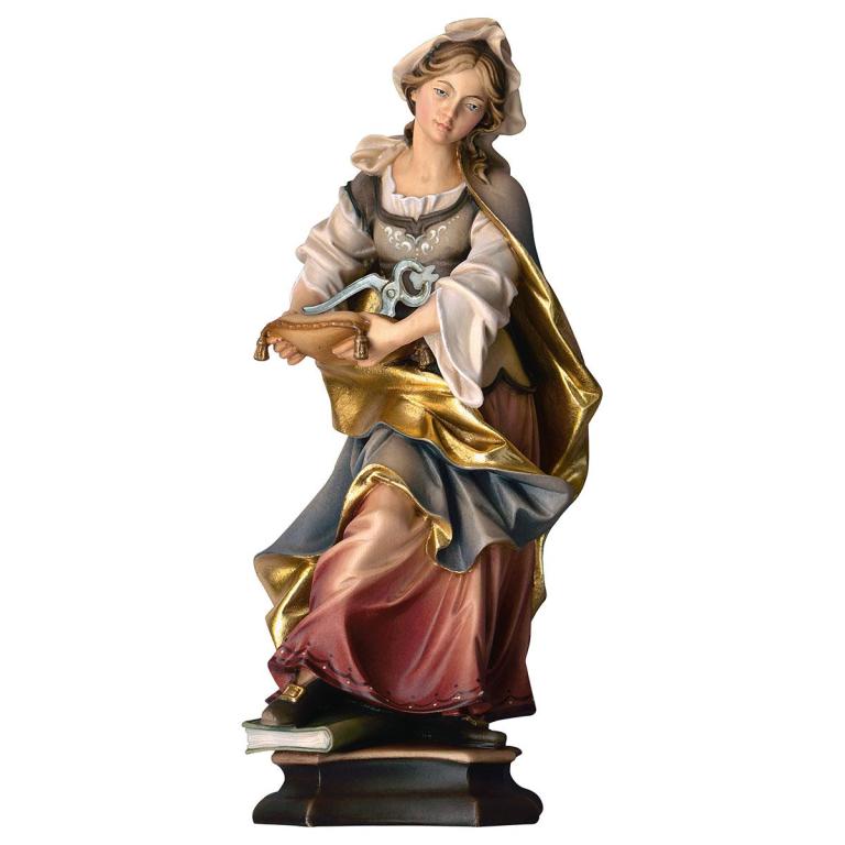 hl apollonia von alexandria holzfigur mit zange und schale