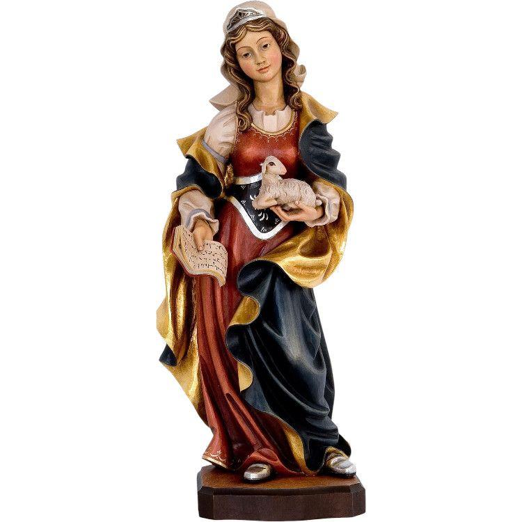 Hl.Agnes -Holzfigur geschnitzt-15506-l--4-