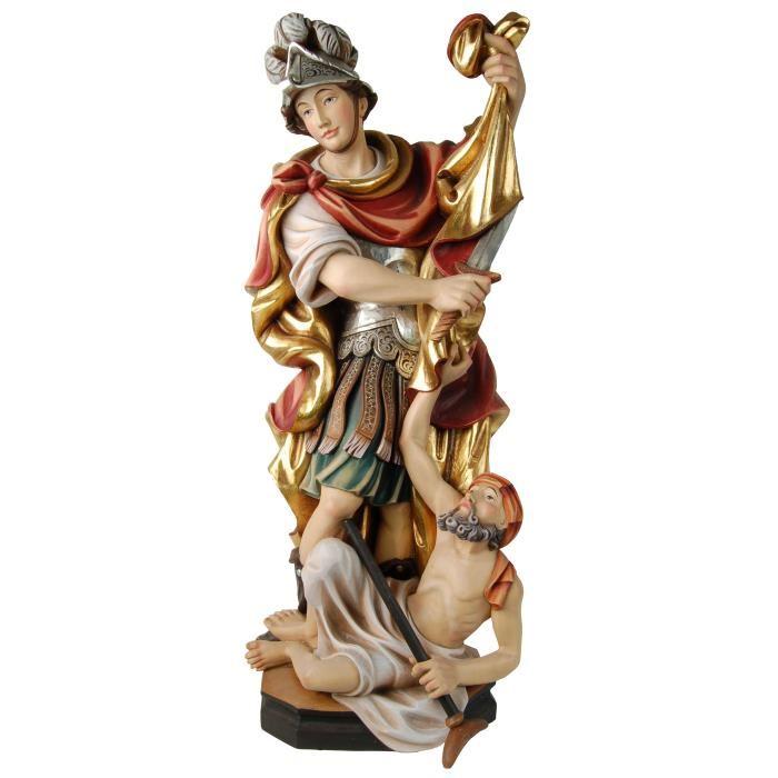 Hl. Martin mit Bettler als geschnitzte Holzfigur