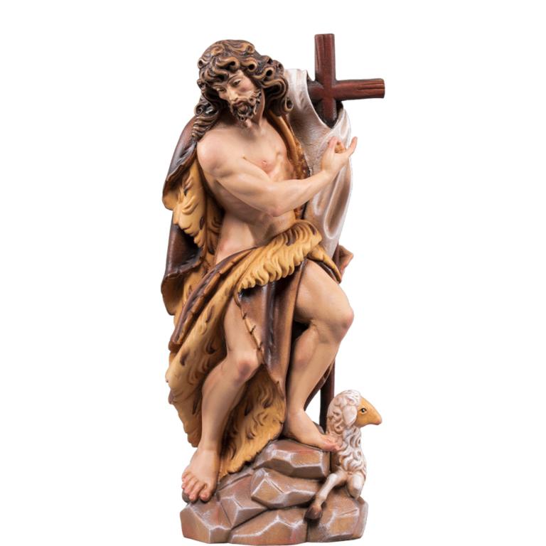 Hl. Johannes der Täufer Holzfigur holzgeschnitzt