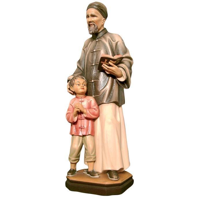 Hl. Josef Freinademetz Holzfigur geschnitzt