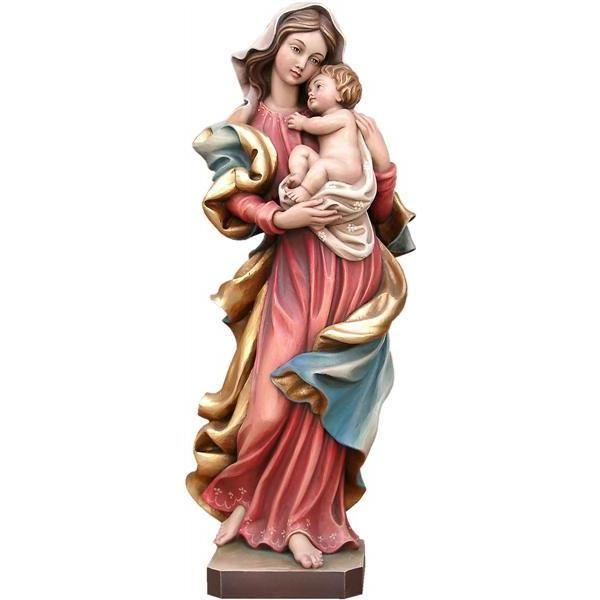 barock madonna holz geschnitzt marienfigur mit kind