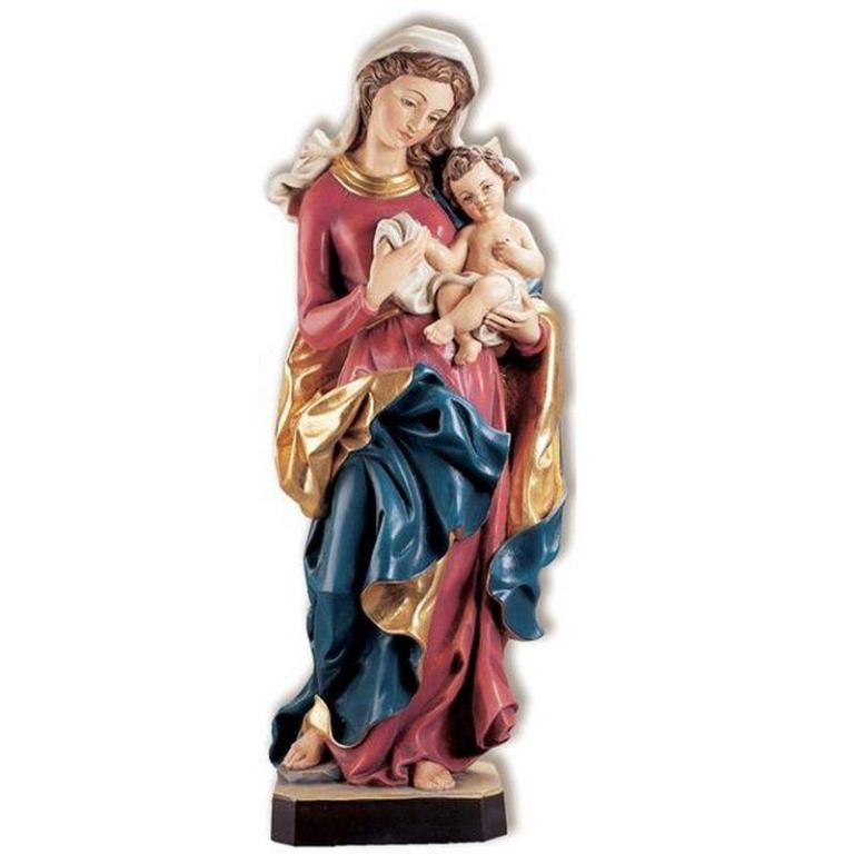madonna trenker holz geschnitzt marienfigur modern schlicht