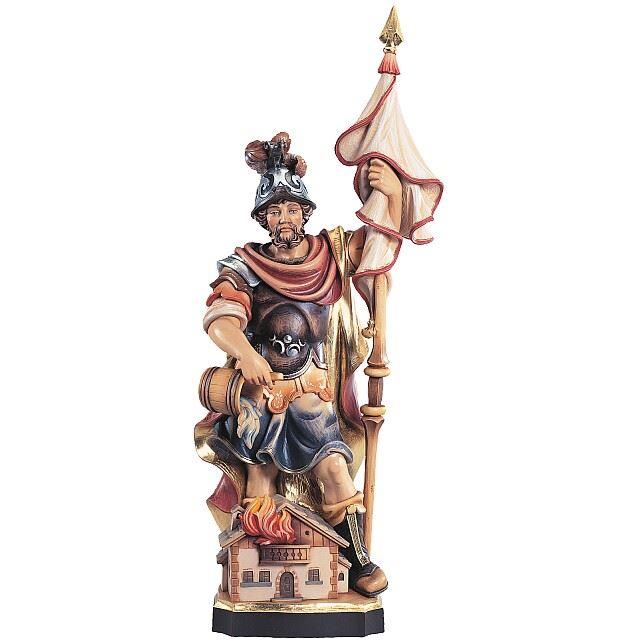 alpenflorian holzfigur geschnitzt hl florian alpenstil