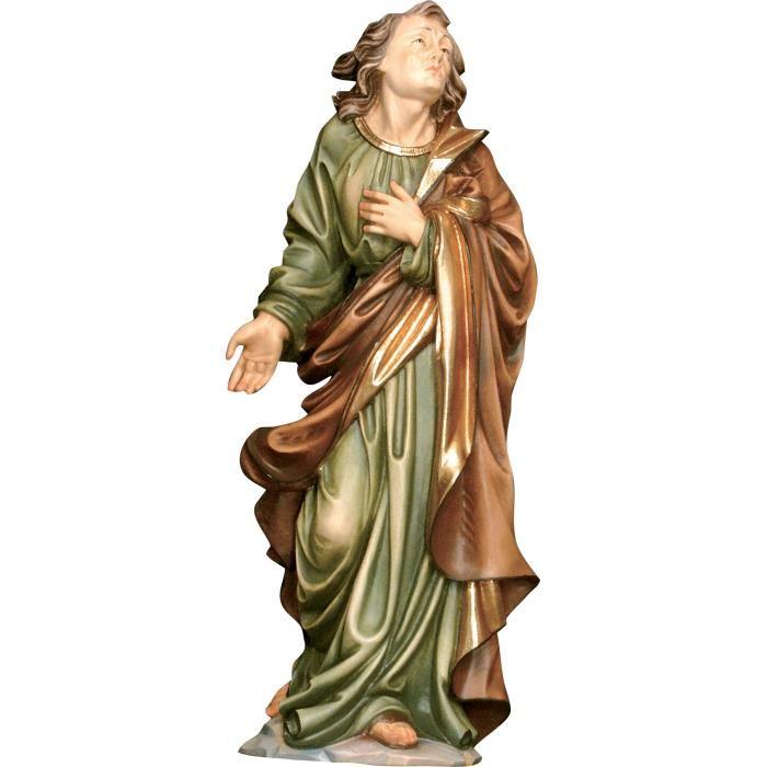 Hl. Johannes unterm Kreuz Holzfigur holzgeschnitzt