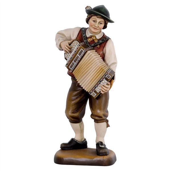 Steirische Harmonikaspieler- Holzfigur in Color-