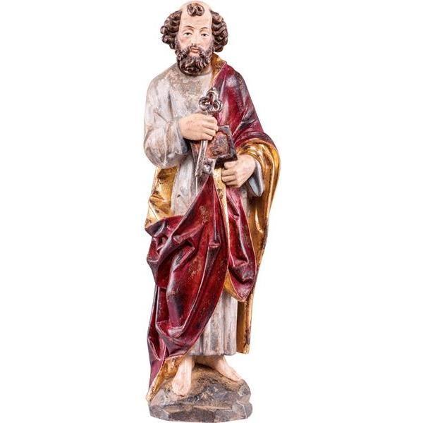 Hl. Petrus gotisch Art.2007 Holzfigur in Echtgold