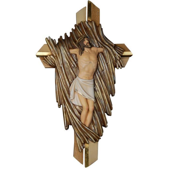 christus im sturm holzkreuz corpus dynamisch geschnitzt jesus