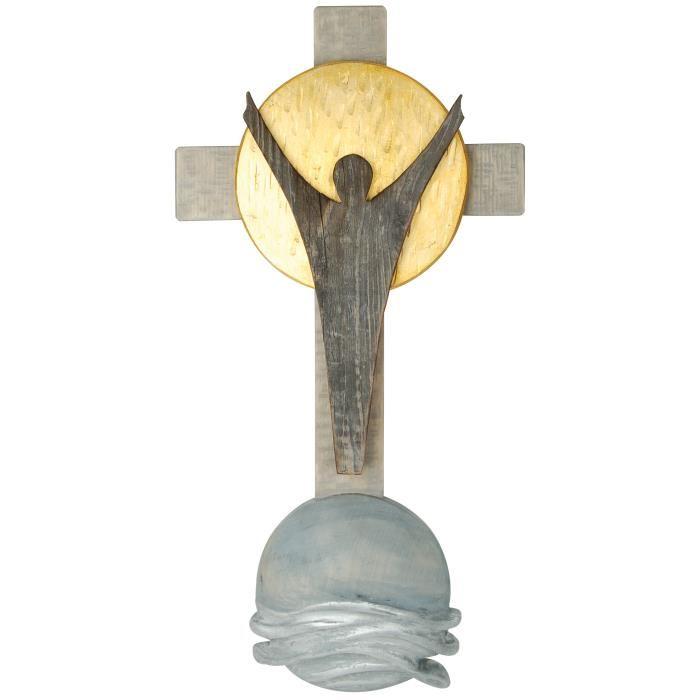 sonne der auferstehung holz strahlenkreuz modernes wandkreuz jesus