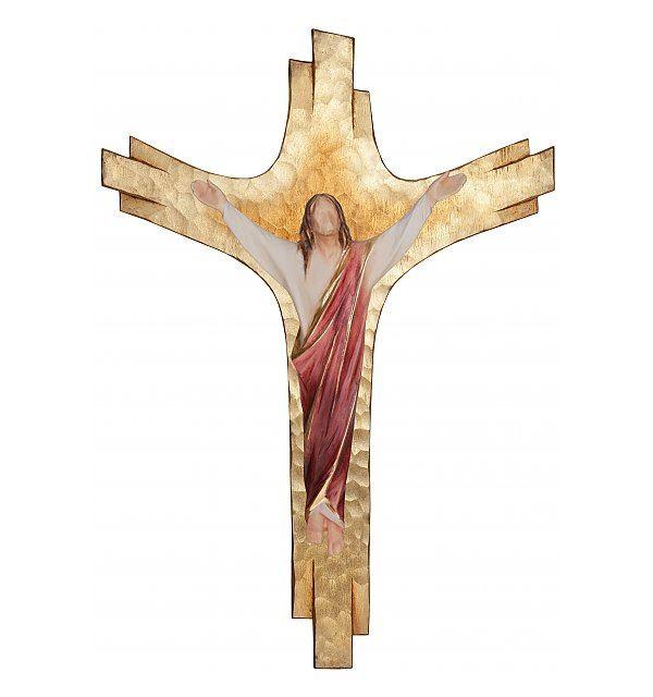 auferstehungs christus strahlenkreuz holz modernes wandkreuz jesus