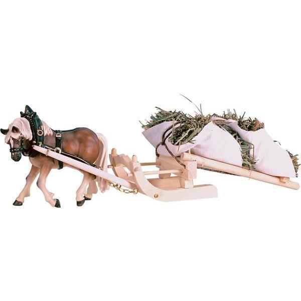1 Zugpferd mit Heuschlitten 6062-De