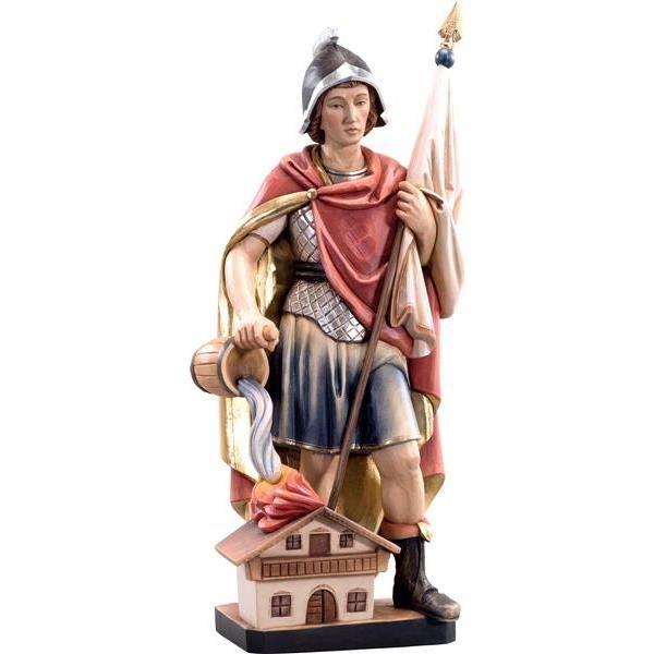 Hl. Florian Hausbeschützer - Holzfigur in Color- small-