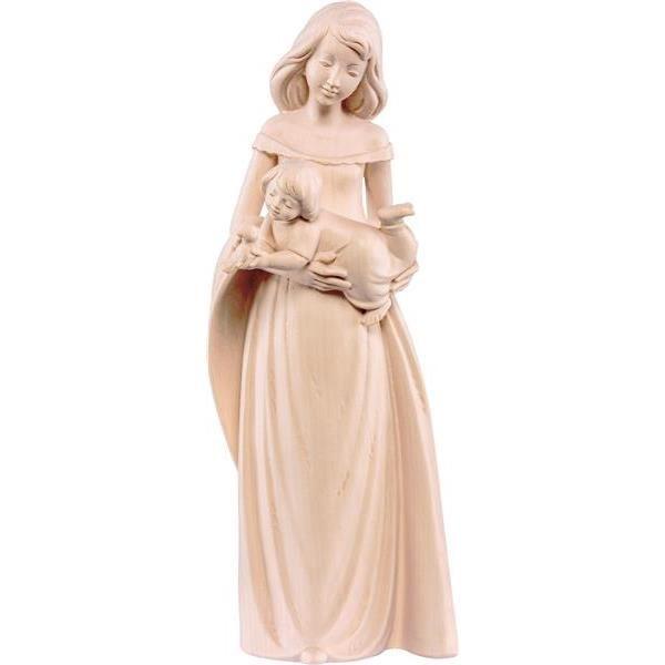Die Zärtlichkeit Holzfigur naturbelassen