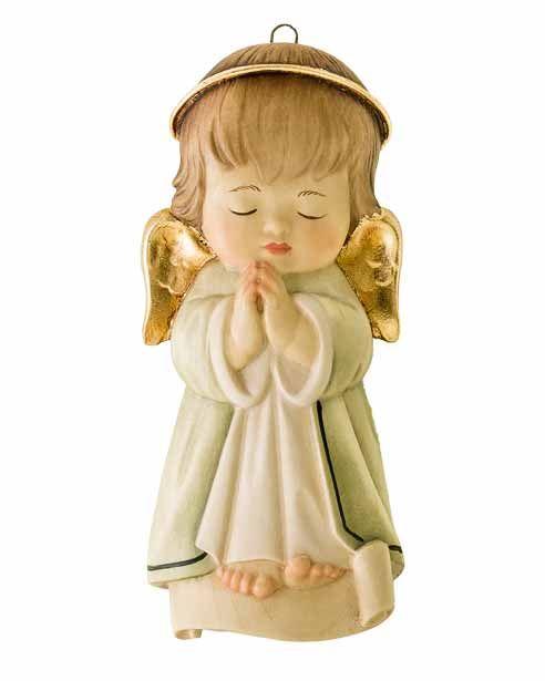 Persönlicher Schutzengel – grün – holzgeschnitzte Schutzengel-Figur zum Hängen