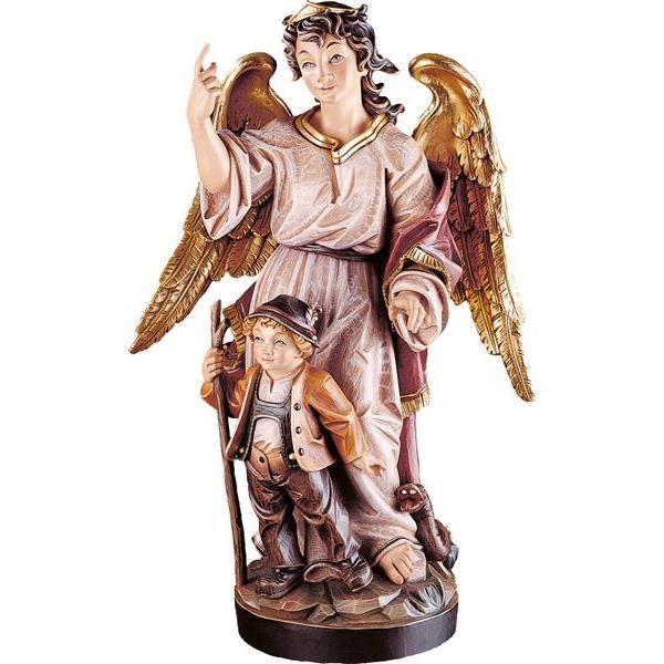 Schutzengel Barock -Holzfigur in Color-De