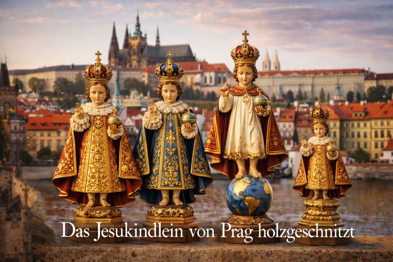Jesuskind Holzfigur  - Prager Jesukind