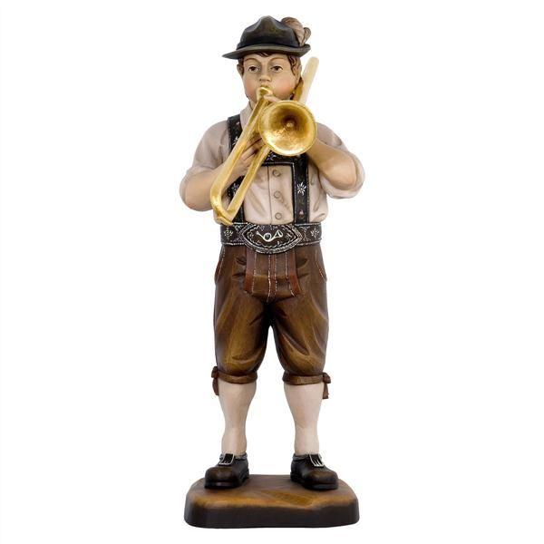 zugposaunist holzfigur musikant