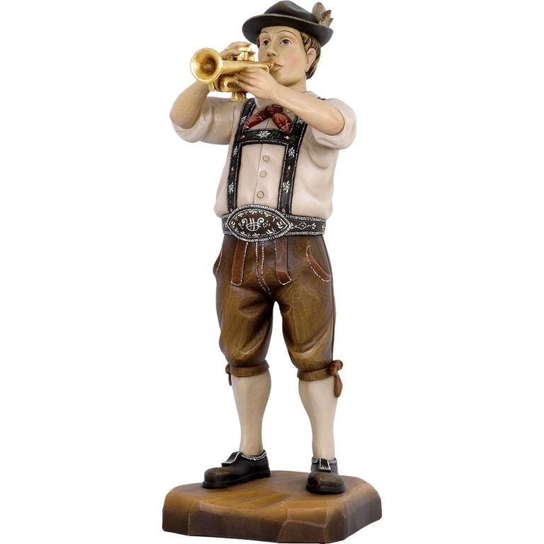 trompeter holzfigur musikant