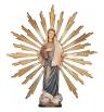 Unsere liebe Frau von Medjugorie mit Strahlenkranz- Holzfigur in Color-