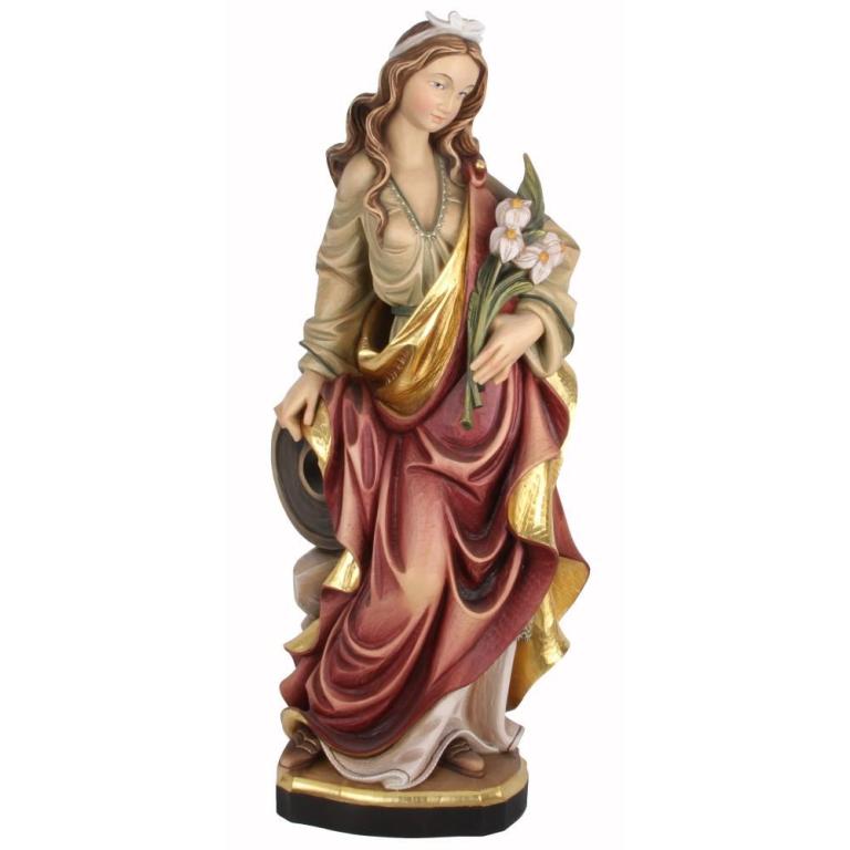 heilige christine holzfigur geschnitzt