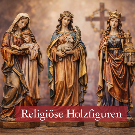 Heilige Frauen geschnitzte Figuren