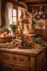 Heilige Elisabeth - Holzfigur- Holzschnitzerei