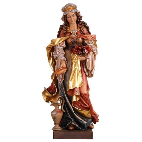 Hl. Elisabeth mit Brot- Holzfigur-Color-