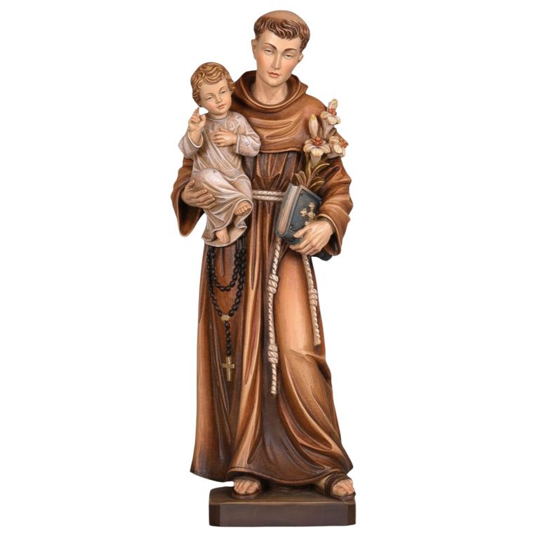 Hl. Antonius mit Kind Holzfigur holzgeschnitzt