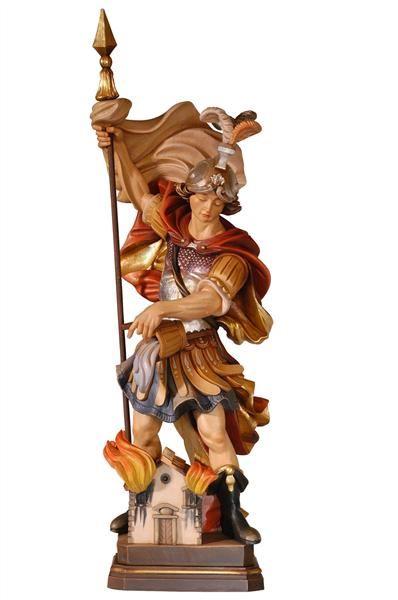 Hl. Florian „Feuerstein“ – holzgeschnitzte Heiligenfigur des Schutzpatrons der Feuerwehr