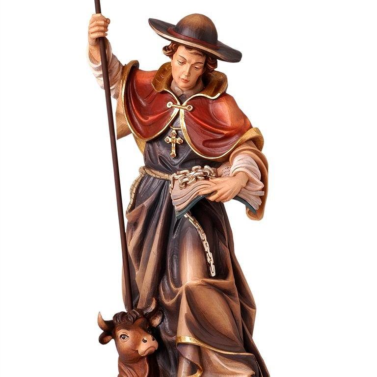 Hl. Leonhard- Color-Bemalt-Holzfigur-