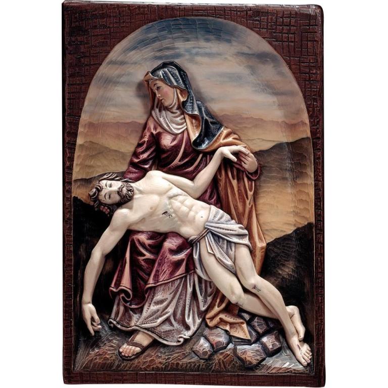 Relief Pietà- Holzbild in Color-2710711