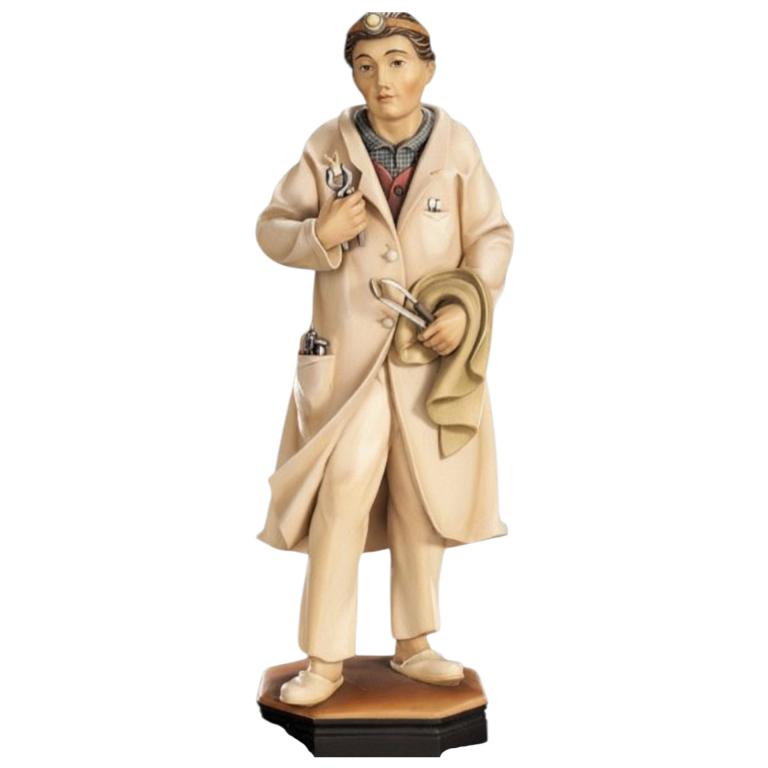 geschnitzte holzfigur zahnarzt berufsfigur aus holz