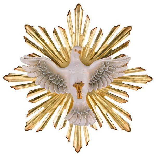 Heiliger Geist mit Schein  Holzgeschnitzt in Color-up jpg