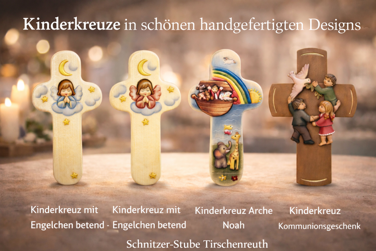 Handgefertigte Kinderkreuze aus Holz