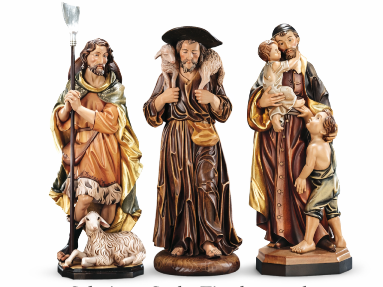 Heilige Männer V W X Y Z holzgeschnitzte Heiligenfiguren aus Holz