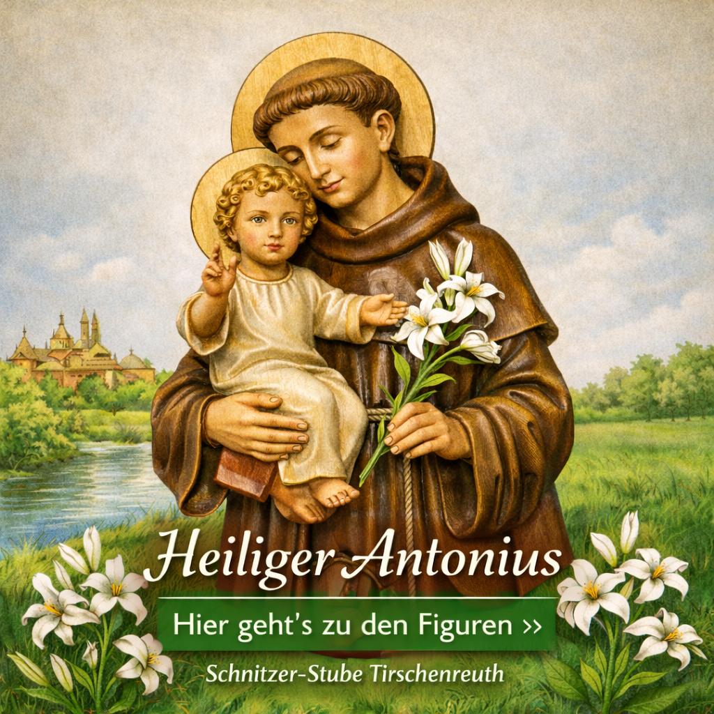 Heiliger Antonius Holzfigur geschnitzt