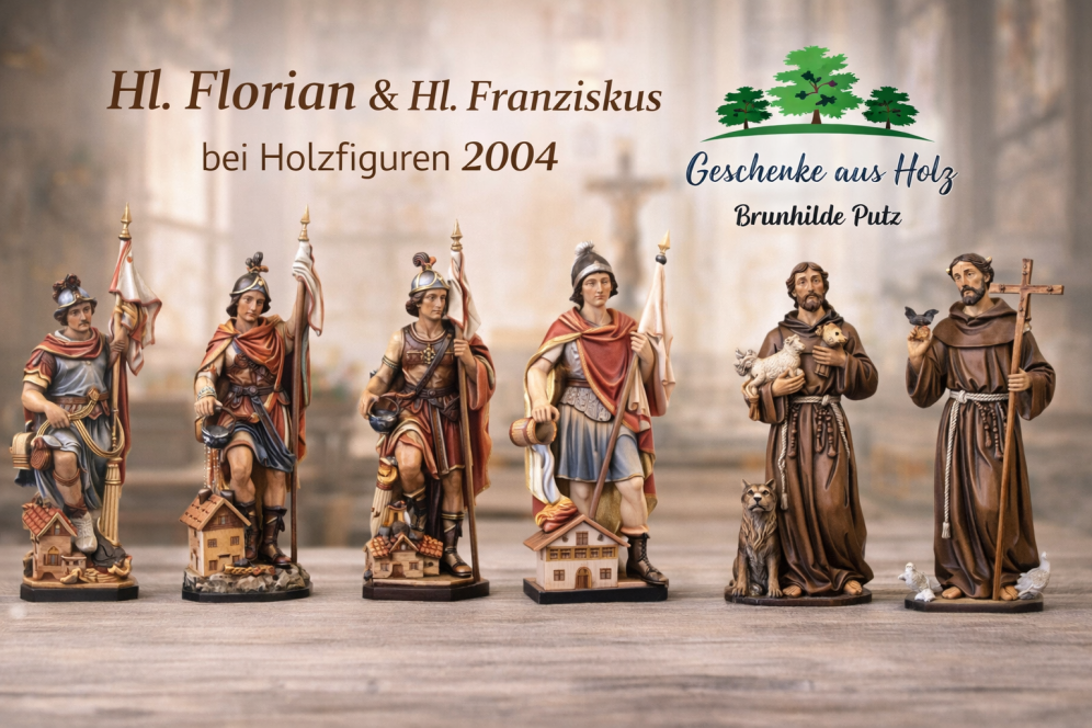 hl florian franziskus holzfiguren geschnitzt